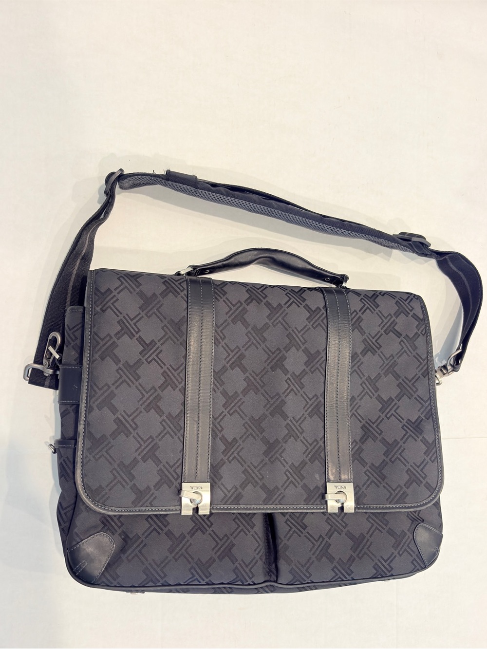 TUMI Black Men's Monogram Laptop Bag